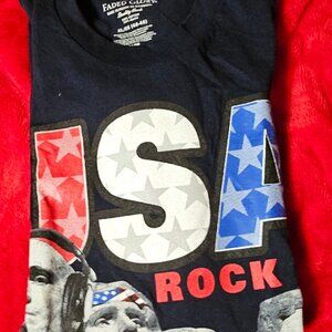 USA Rock On, Short Sleeve Shirt, Size XL, Faded Glory